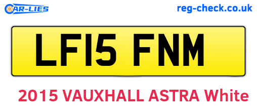 LF15FNM are the vehicle registration plates.