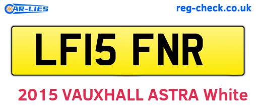 LF15FNR are the vehicle registration plates.