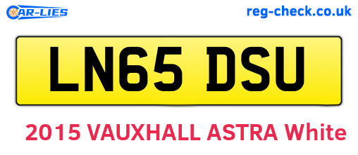 LN65DSU are the vehicle registration plates.