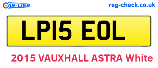 LP15EOL are the vehicle registration plates.