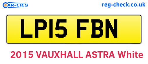 LP15FBN are the vehicle registration plates.