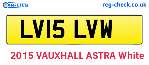 LV15LVW are the vehicle registration plates.