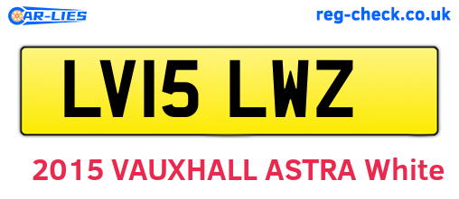 LV15LWZ are the vehicle registration plates.
