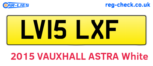 LV15LXF are the vehicle registration plates.