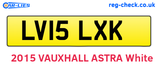 LV15LXK are the vehicle registration plates.