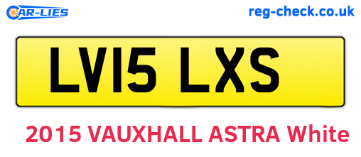 LV15LXS are the vehicle registration plates.