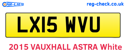 LX15WVU are the vehicle registration plates.