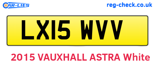 LX15WVV are the vehicle registration plates.