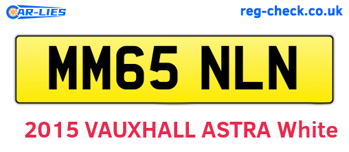 MM65NLN are the vehicle registration plates.