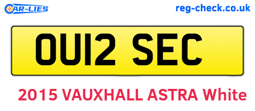 OU12SEC are the vehicle registration plates.