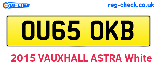 OU65OKB are the vehicle registration plates.