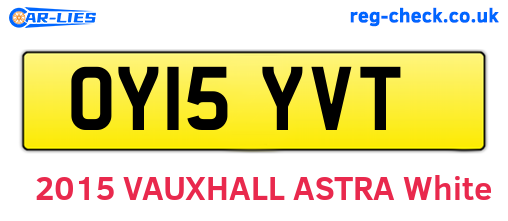 OY15YVT are the vehicle registration plates.