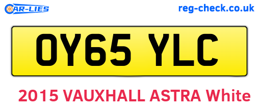 OY65YLC are the vehicle registration plates.
