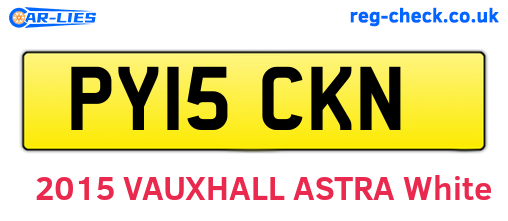 PY15CKN are the vehicle registration plates.
