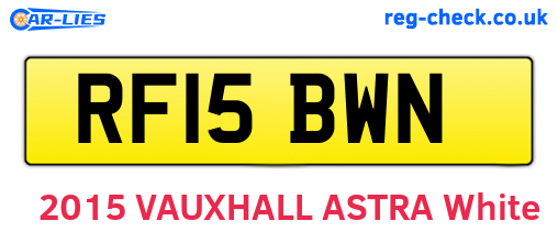 RF15BWN are the vehicle registration plates.