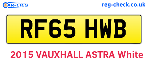 RF65HWB are the vehicle registration plates.