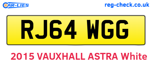 RJ64WGG are the vehicle registration plates.