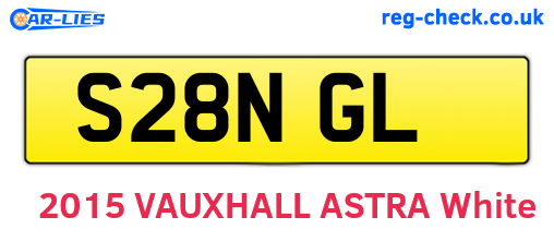 S28NGL are the vehicle registration plates.