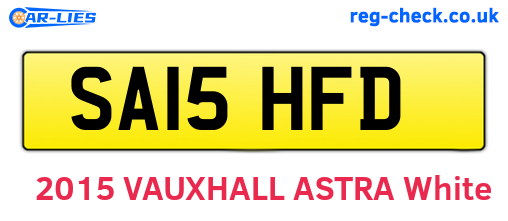 SA15HFD are the vehicle registration plates.