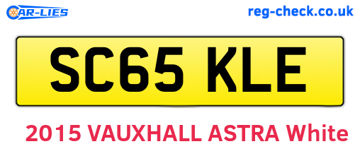 SC65KLE are the vehicle registration plates.