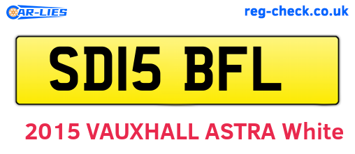 SD15BFL are the vehicle registration plates.