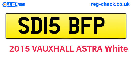 SD15BFP are the vehicle registration plates.