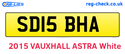 SD15BHA are the vehicle registration plates.