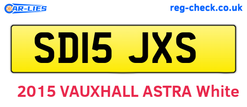 SD15JXS are the vehicle registration plates.