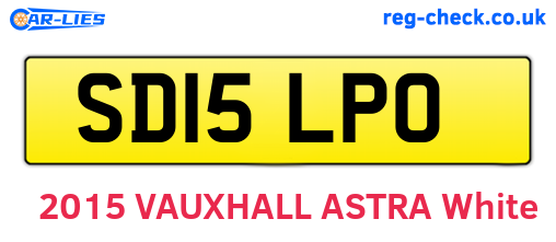 SD15LPO are the vehicle registration plates.