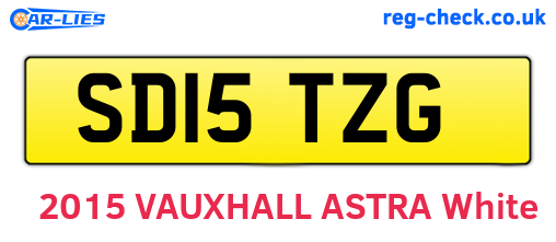 SD15TZG are the vehicle registration plates.