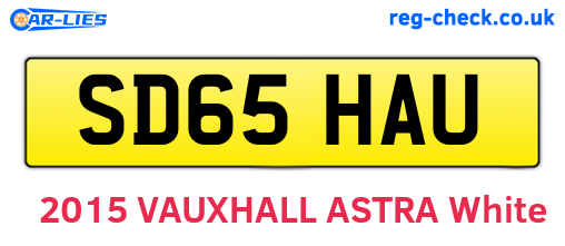 SD65HAU are the vehicle registration plates.