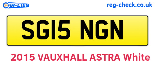 SG15NGN are the vehicle registration plates.
