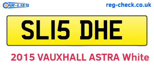 SL15DHE are the vehicle registration plates.