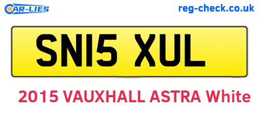 SN15XUL are the vehicle registration plates.