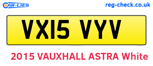 VX15VYV are the vehicle registration plates.