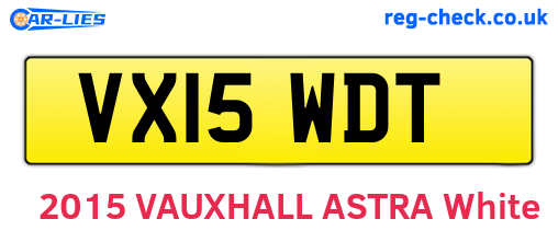 VX15WDT are the vehicle registration plates.
