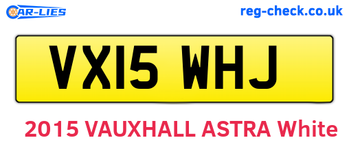 VX15WHJ are the vehicle registration plates.