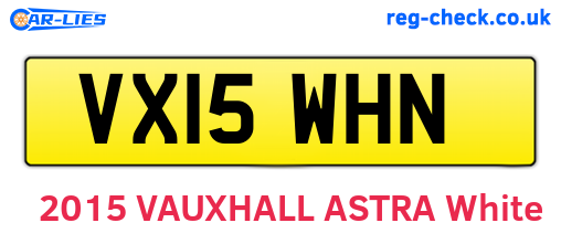 VX15WHN are the vehicle registration plates.