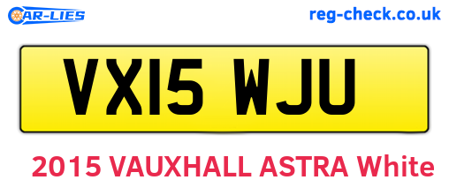 VX15WJU are the vehicle registration plates.