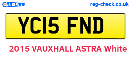 YC15FND are the vehicle registration plates.