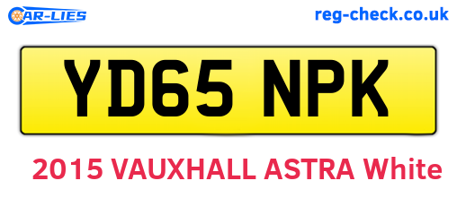 YD65NPK are the vehicle registration plates.
