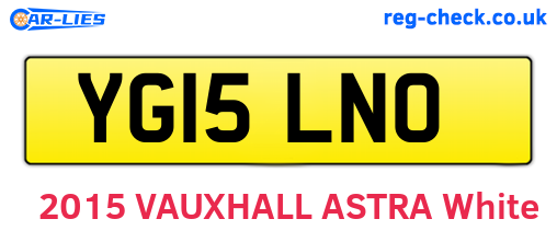 YG15LNO are the vehicle registration plates.