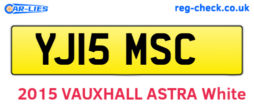 YJ15MSC are the vehicle registration plates.