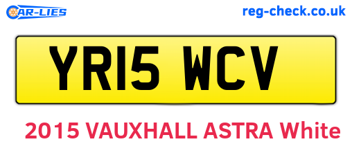 YR15WCV are the vehicle registration plates.