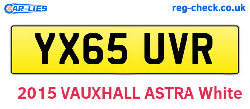 YX65UVR are the vehicle registration plates.