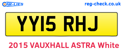 YY15RHJ are the vehicle registration plates.