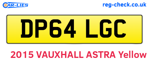 DP64LGC are the vehicle registration plates.