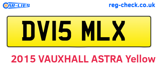 DV15MLX are the vehicle registration plates.
