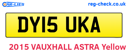 DY15UKA are the vehicle registration plates.