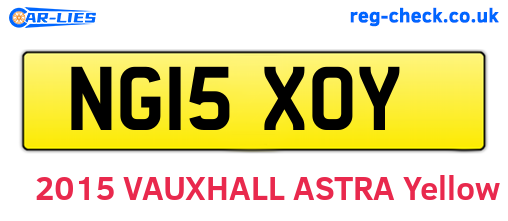 NG15XOY are the vehicle registration plates.